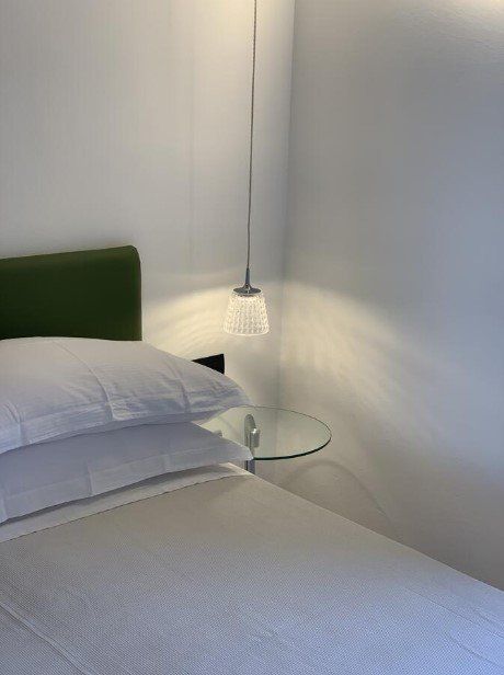 Bed and bedside table