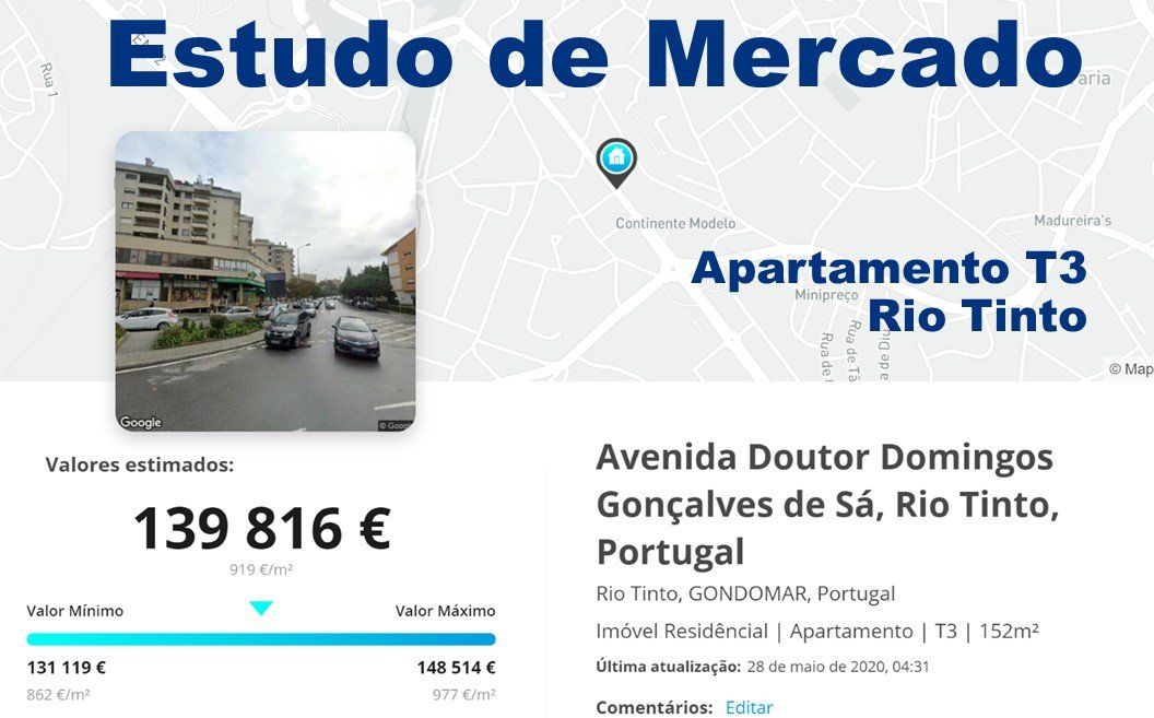 Estudo Mercado Apartamento T3 Rio Tinto