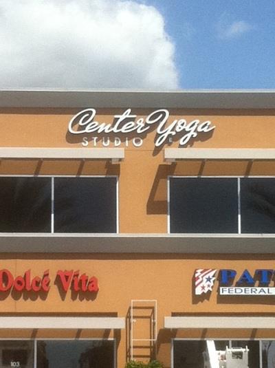 center yoga studio sign - sign shop in  Azusa, CA