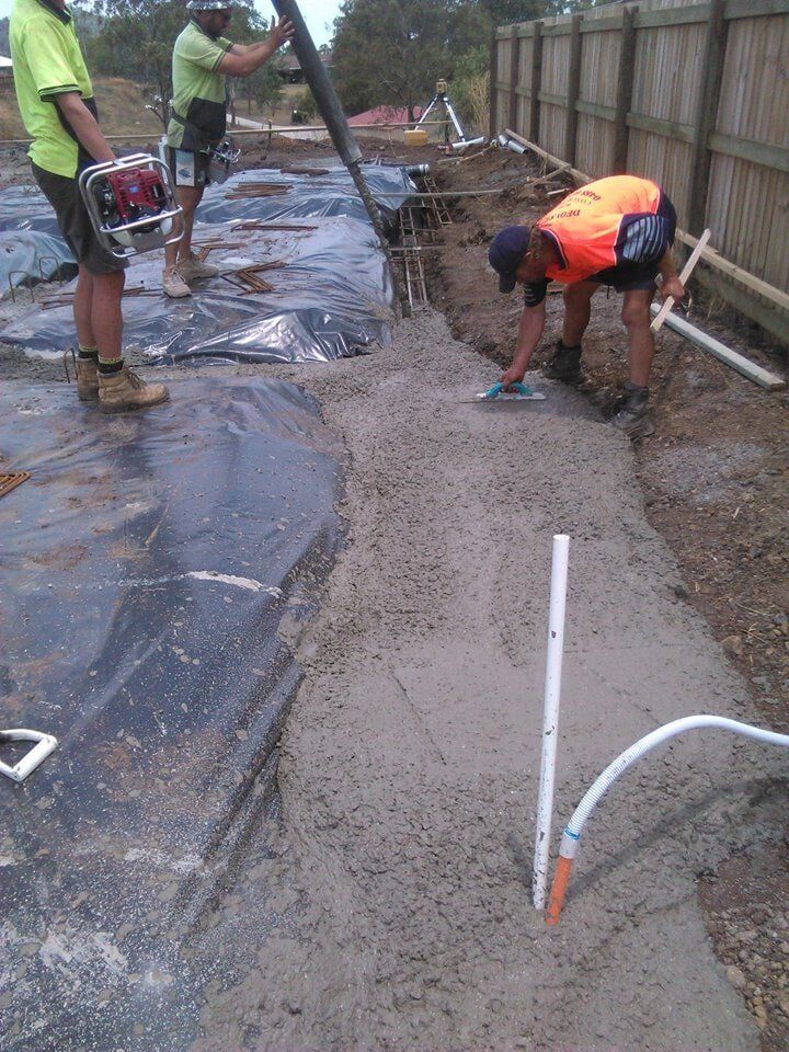 Concreters' Evening out concrete slab in Toowoomba