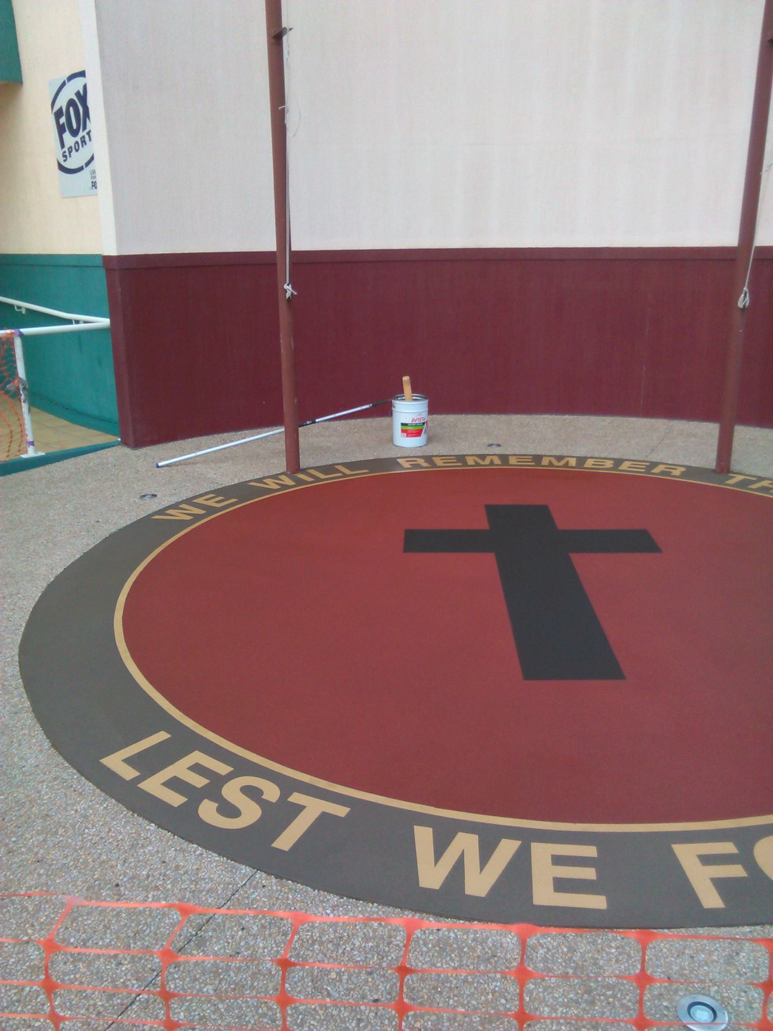 Lest We Forget Concrete Memorial in Toowoomba completed by Deon Shaw Concreting