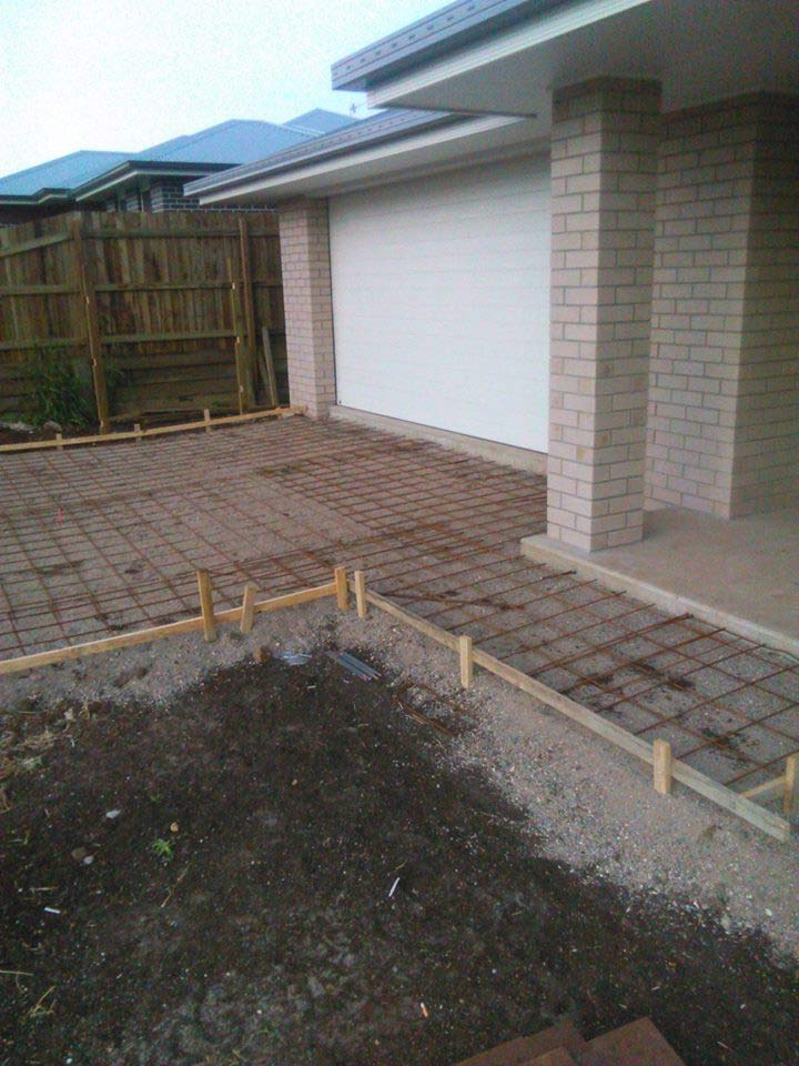 new driveway installation view from side