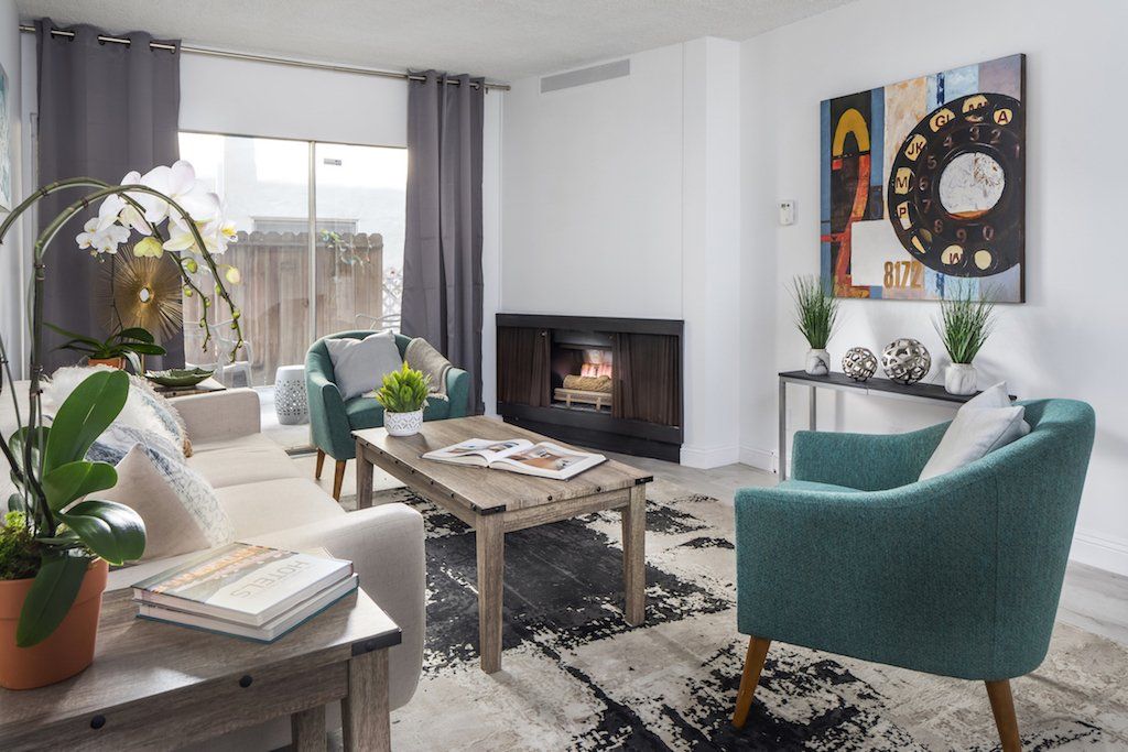 living room and tv