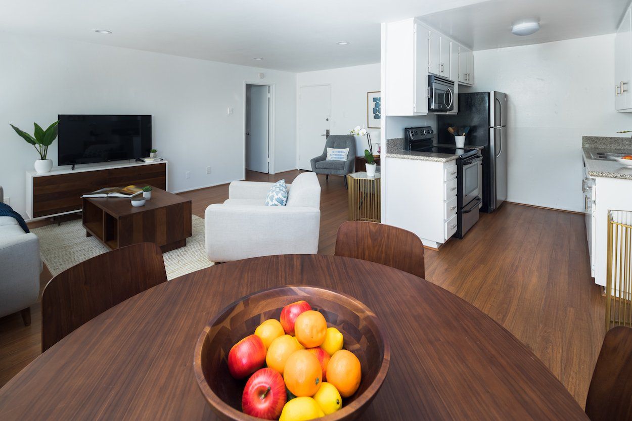 kitchen and dining