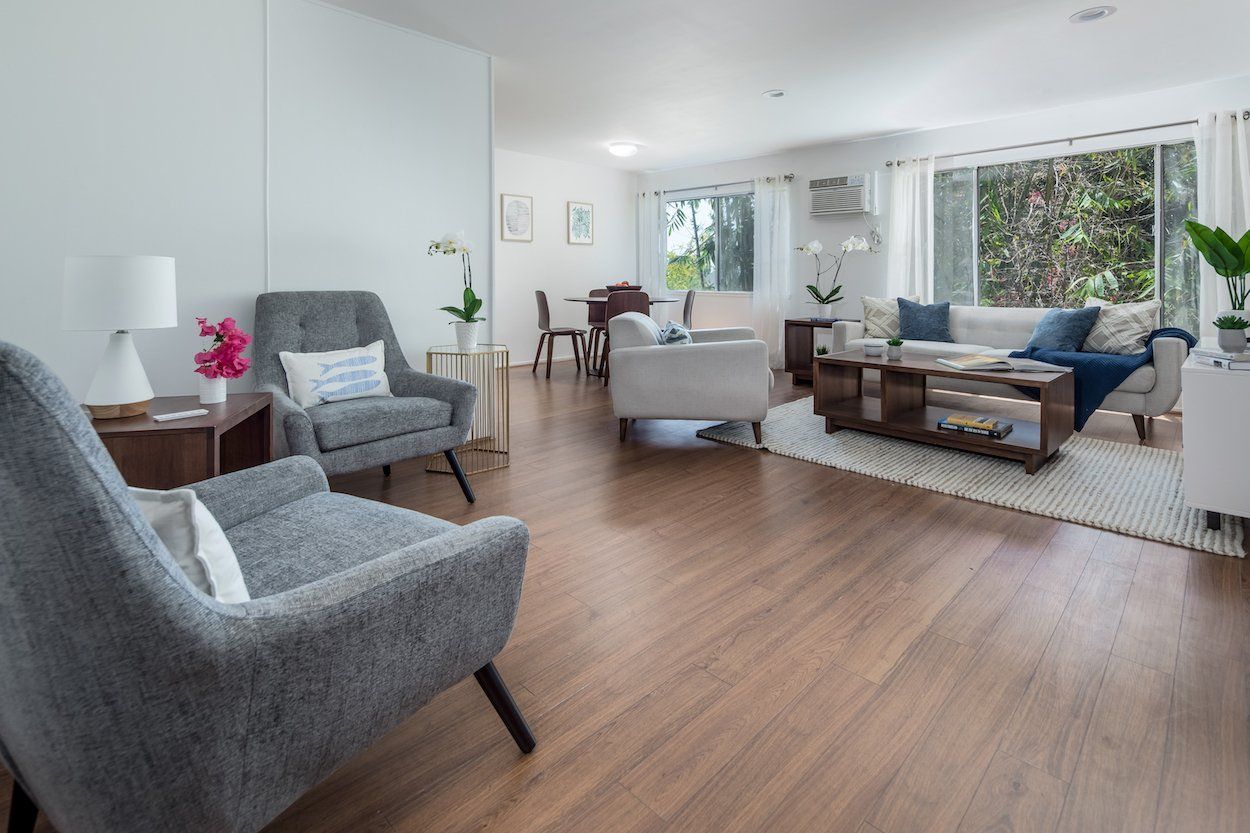 living room and window