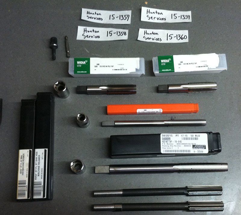 This is the Tap and Ream Kit we supply with every Hinge. Let us know if you already have your own taps and we can modify the order for you! Tap Kit