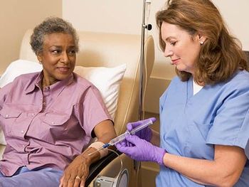 Nurse Doing Medical Care — Intravenous Immunoglobulin Therapy in Westchester, CA Nurse Doing Medical Care — Intravenous Immunoglobulin Therapy in Westchester, CA