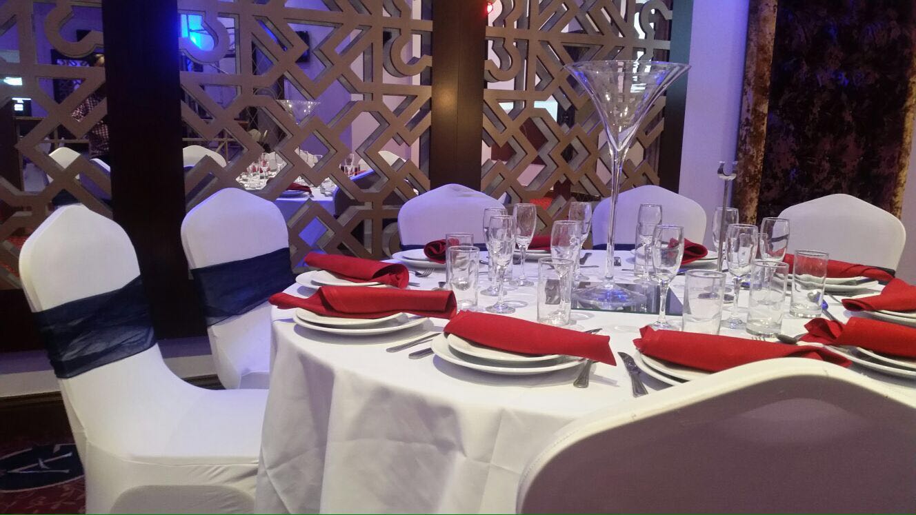 neatly arranged dining area