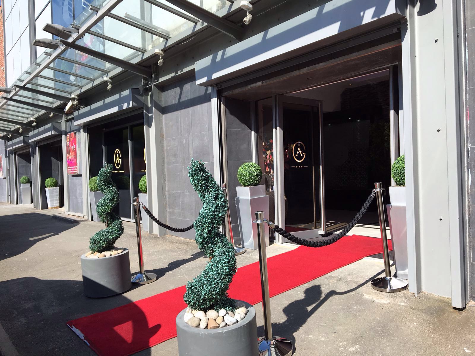 entrance to the event area