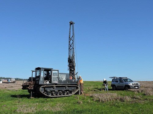 Huge Vehicle Equipment — Vehicle used For Drilling on Soil in Hubbard, OR