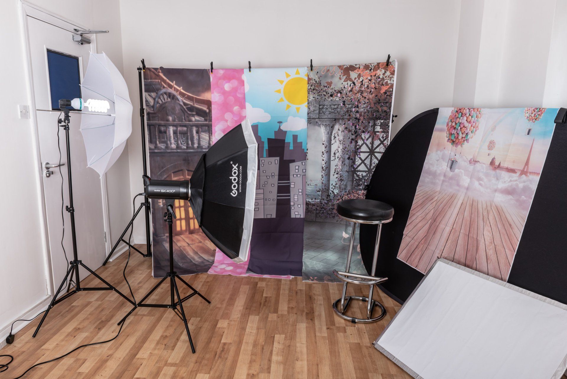 A variety of Backgrounds, Props and Equipment