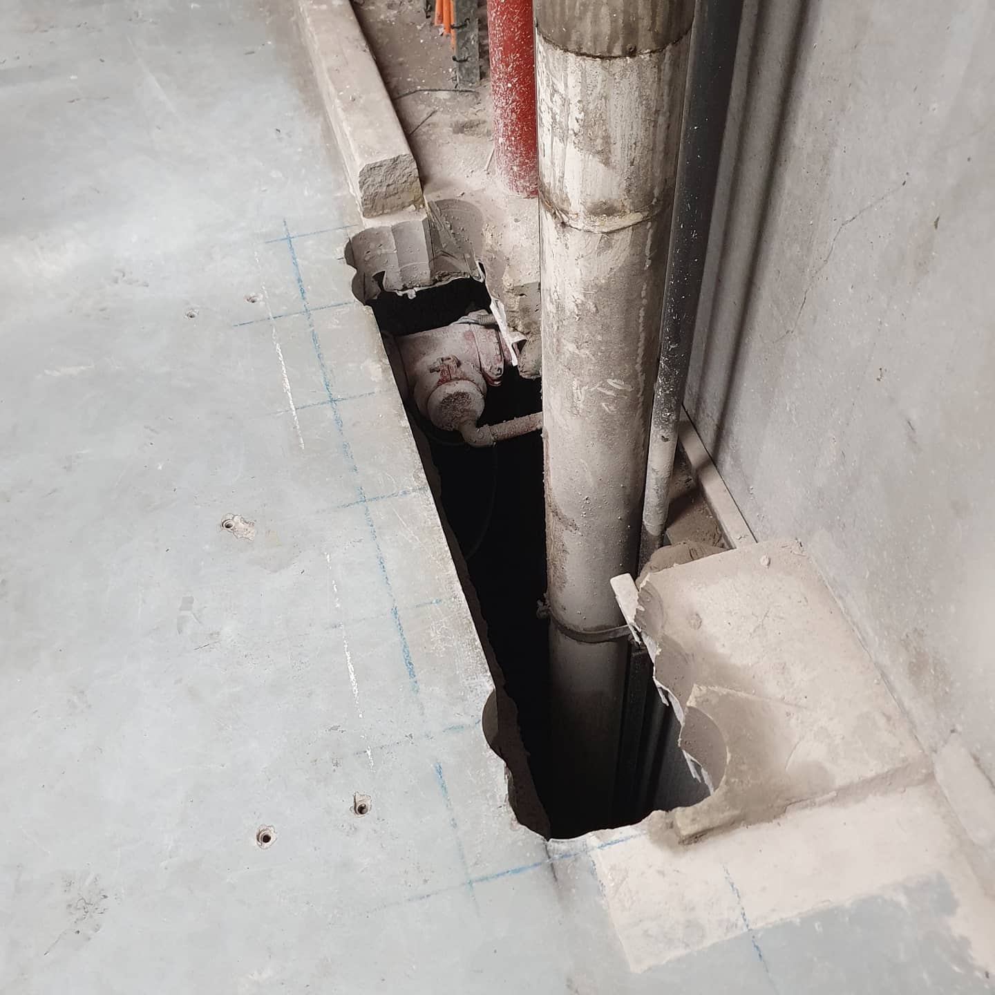 Drilled Hole for Pipework — Hyper Cut & Drill in Swansea, NSW