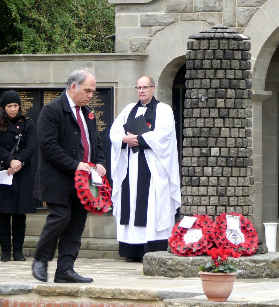 Remembrance service in Broomfield Park