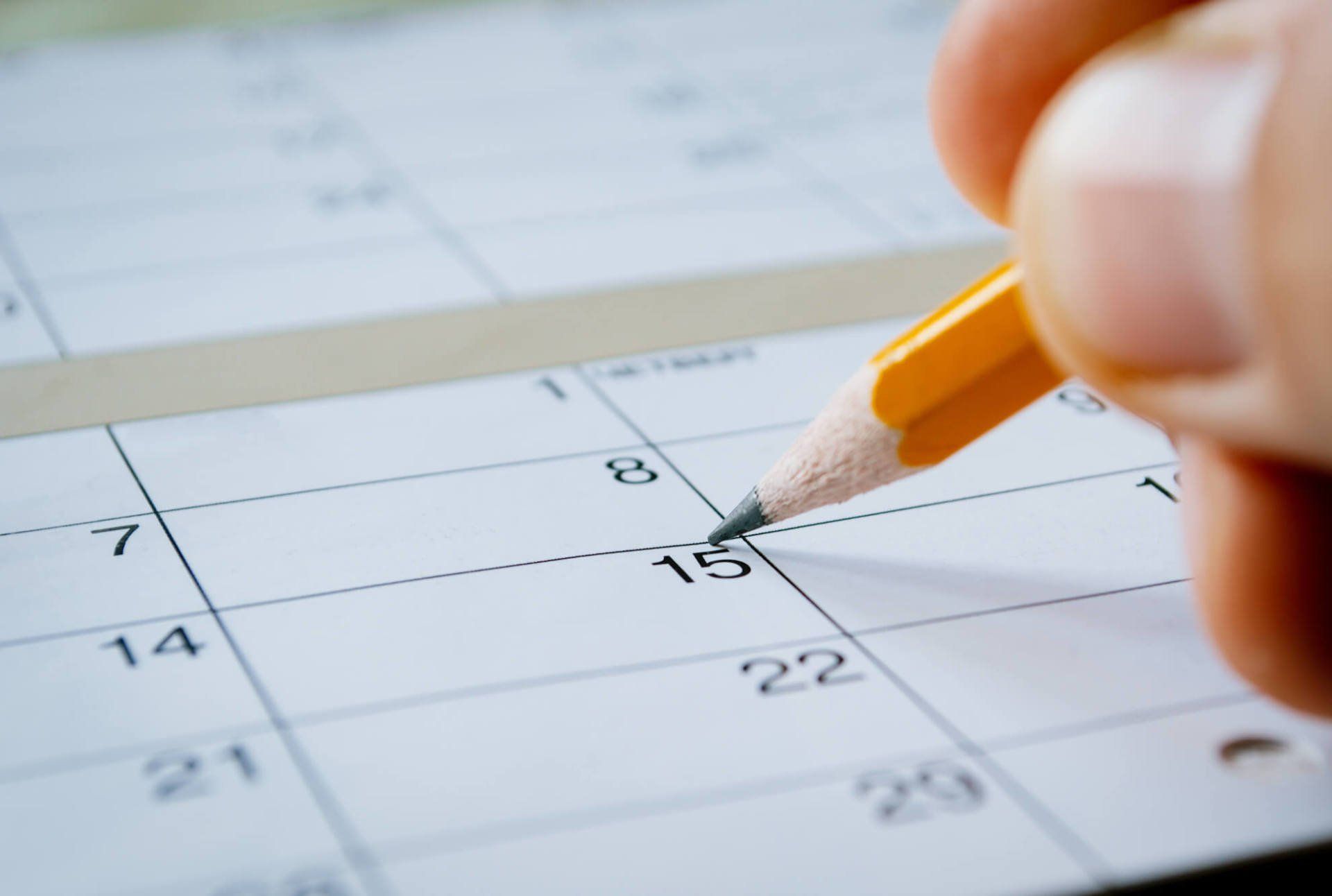 Meeting schedule on calender