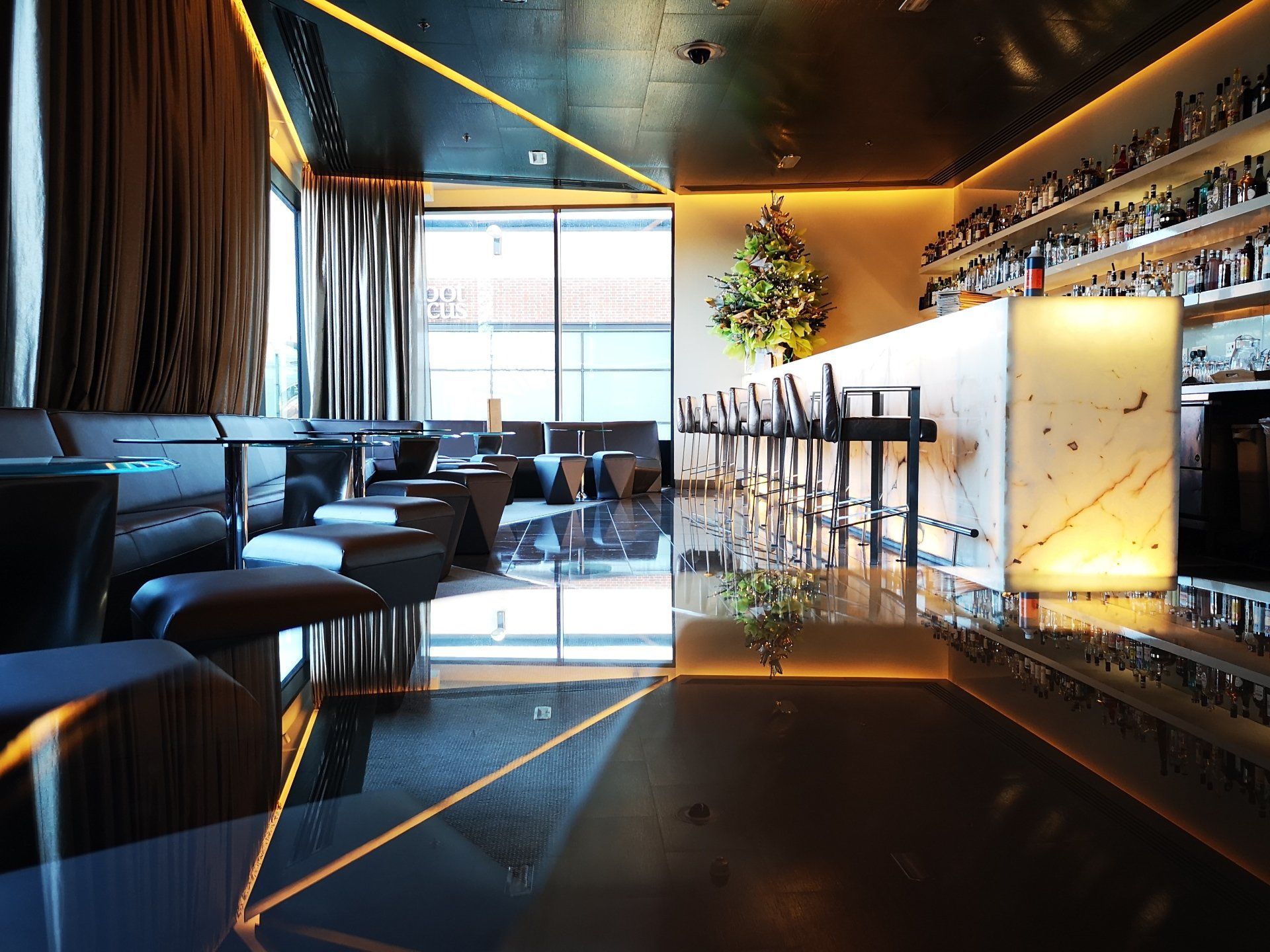 Bespoke upholstery for banquette seats, stools and bar stool