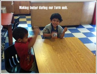 Making butter during our Farm unit. Making butter during our Farm unit.