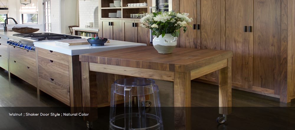 Kitchen remodel with island and custom kitchen cabinets.