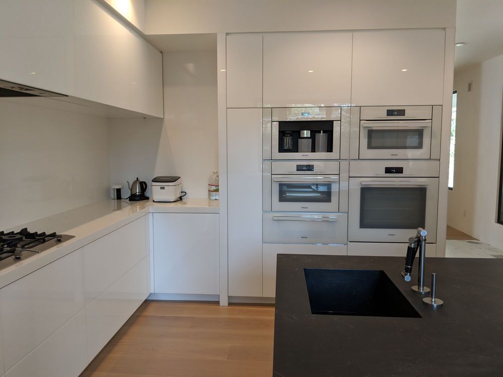 Kitchen remodel with brand new kitchen cabinets.