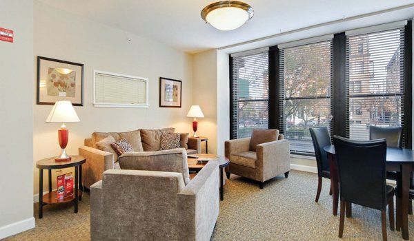 An alternate view inside a unit at the Stafford Apartments