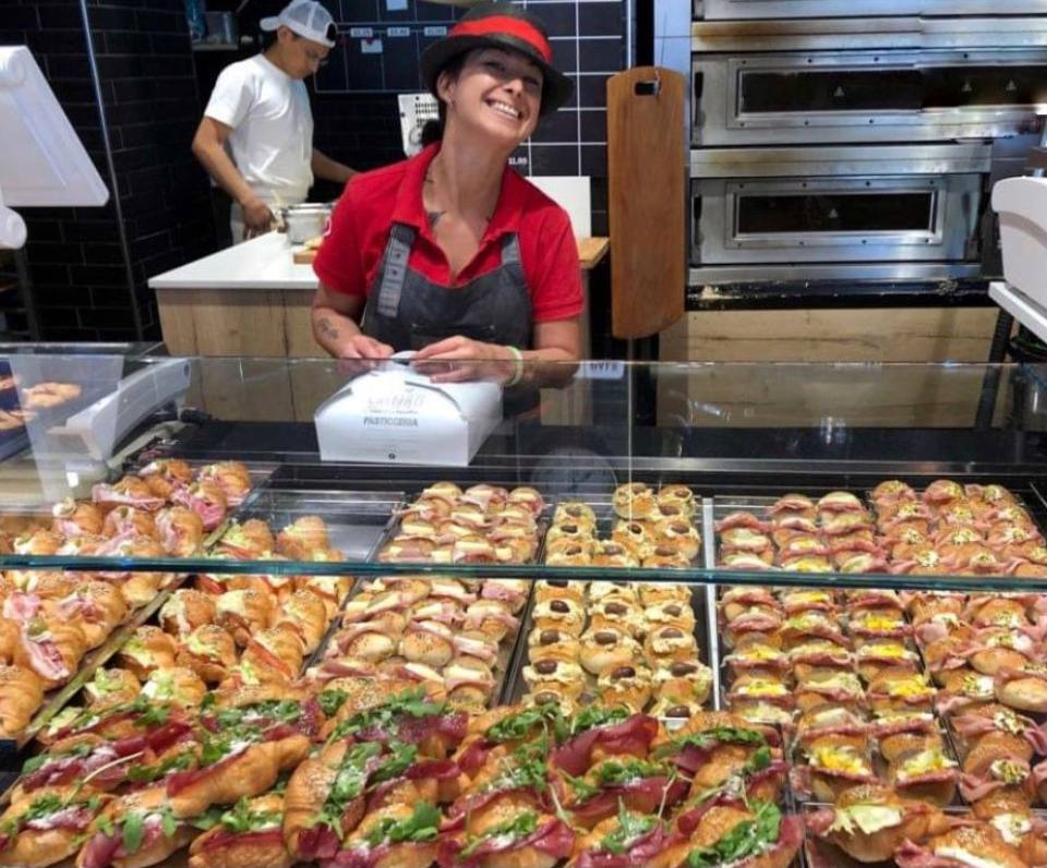 bancone di pasticceria salata