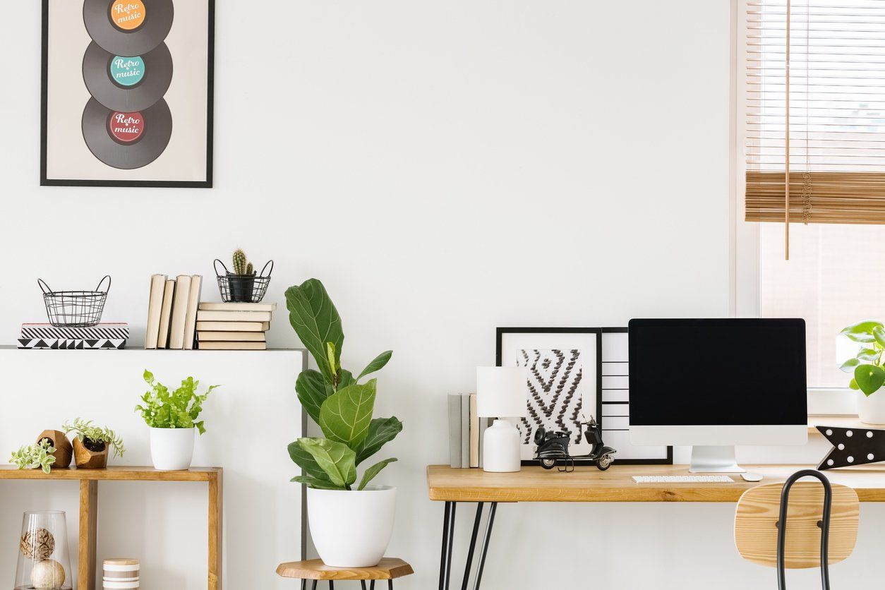modern work desk at home