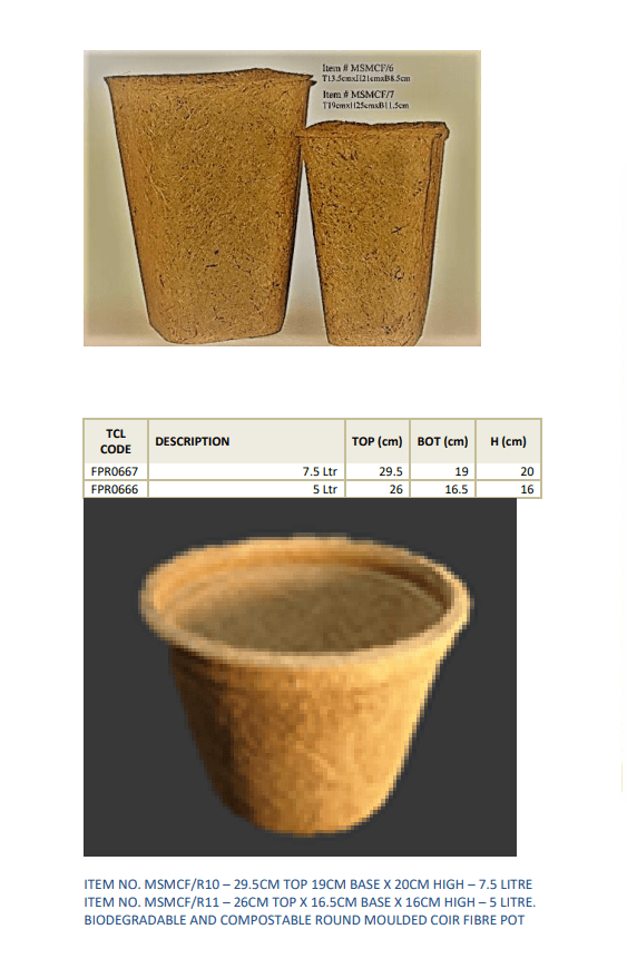 moulded pot