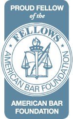 American College of Trial Lawyers The logo for the proud fellow of the american bar foundation.