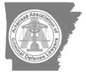 Arkansas Association of Criminal Defense Lawyers The logo for the arkansas association of criminal defense lawyers is on a map of arkansas.