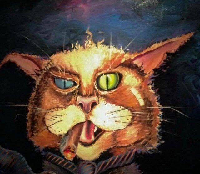 stray cat lounge mascot