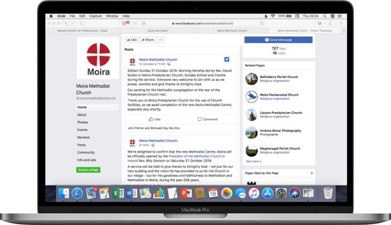 Moira Methodist Church Facebook Page Photograph of Moira Methodist Church Facebook Page