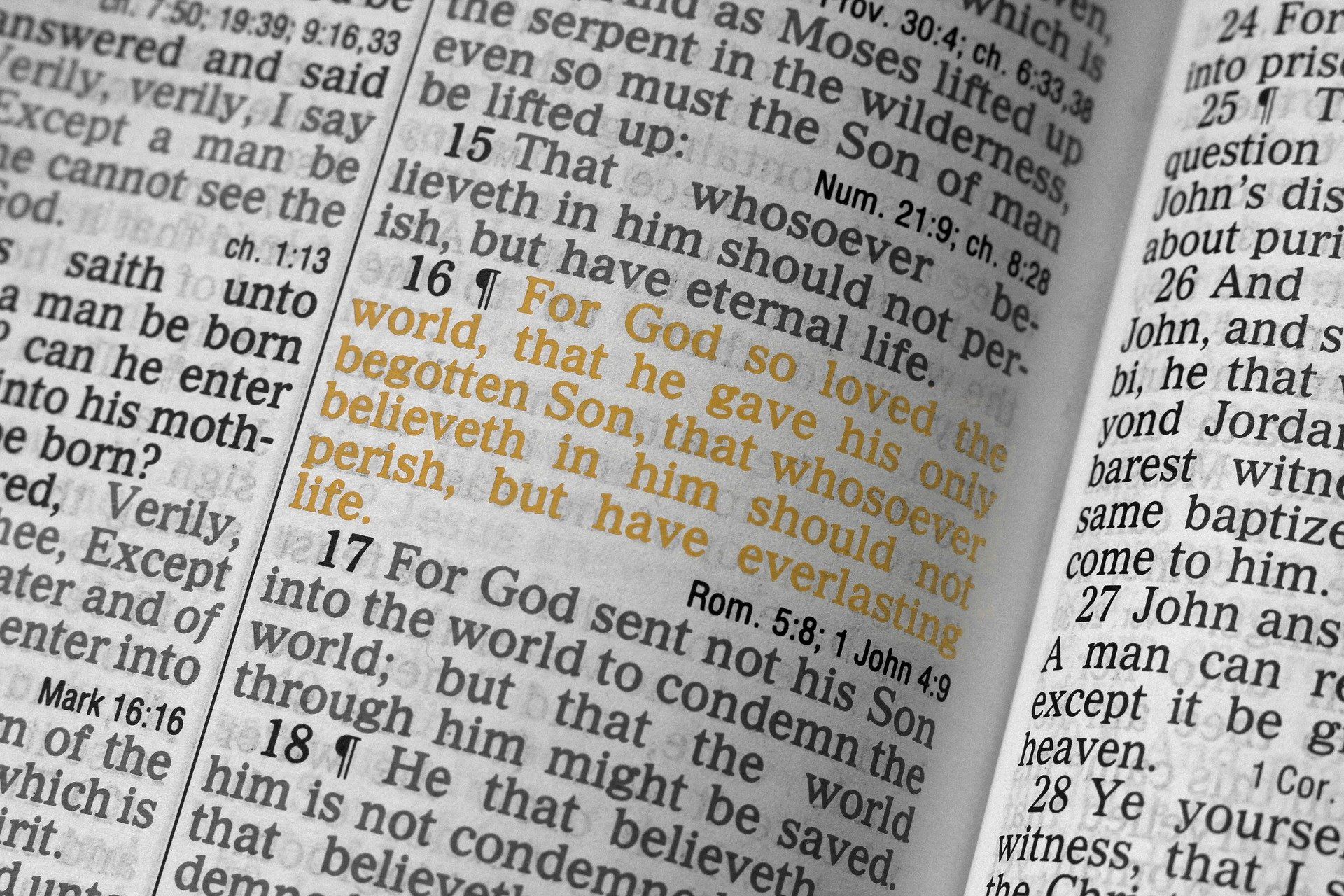 Moira Methodist Church Bible Study & Prayer Meeting Photograph of John Ch.3 v.16