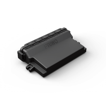 A black frino box on a white background
