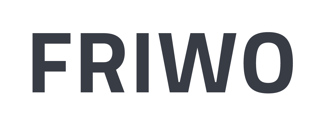 The word friwo is written in black letters on a white background.