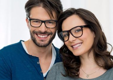 couple with glasses