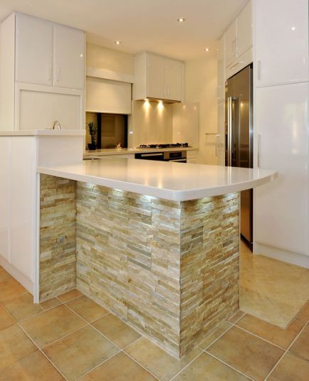 Marble bench-top in the kitchen