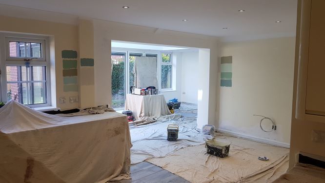 walls with test samples