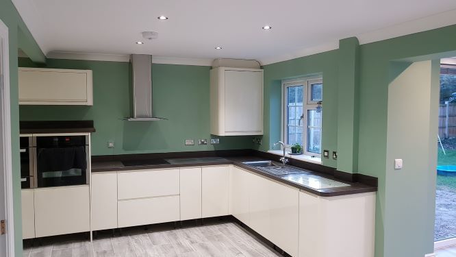 kitchen painted green