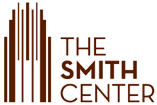 Logo for The Smith Center: brown stylized tree graphic and text 