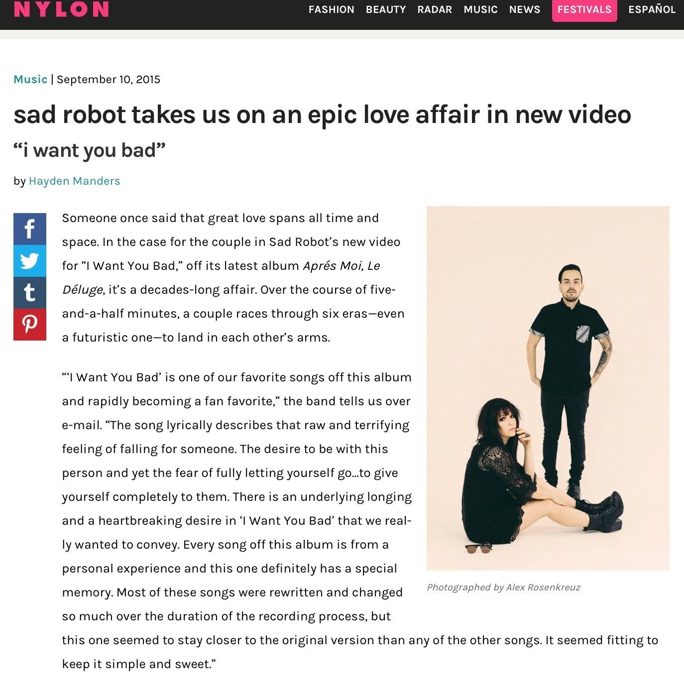 Sad robot takes us on an epic love affair in new video i want you bad
