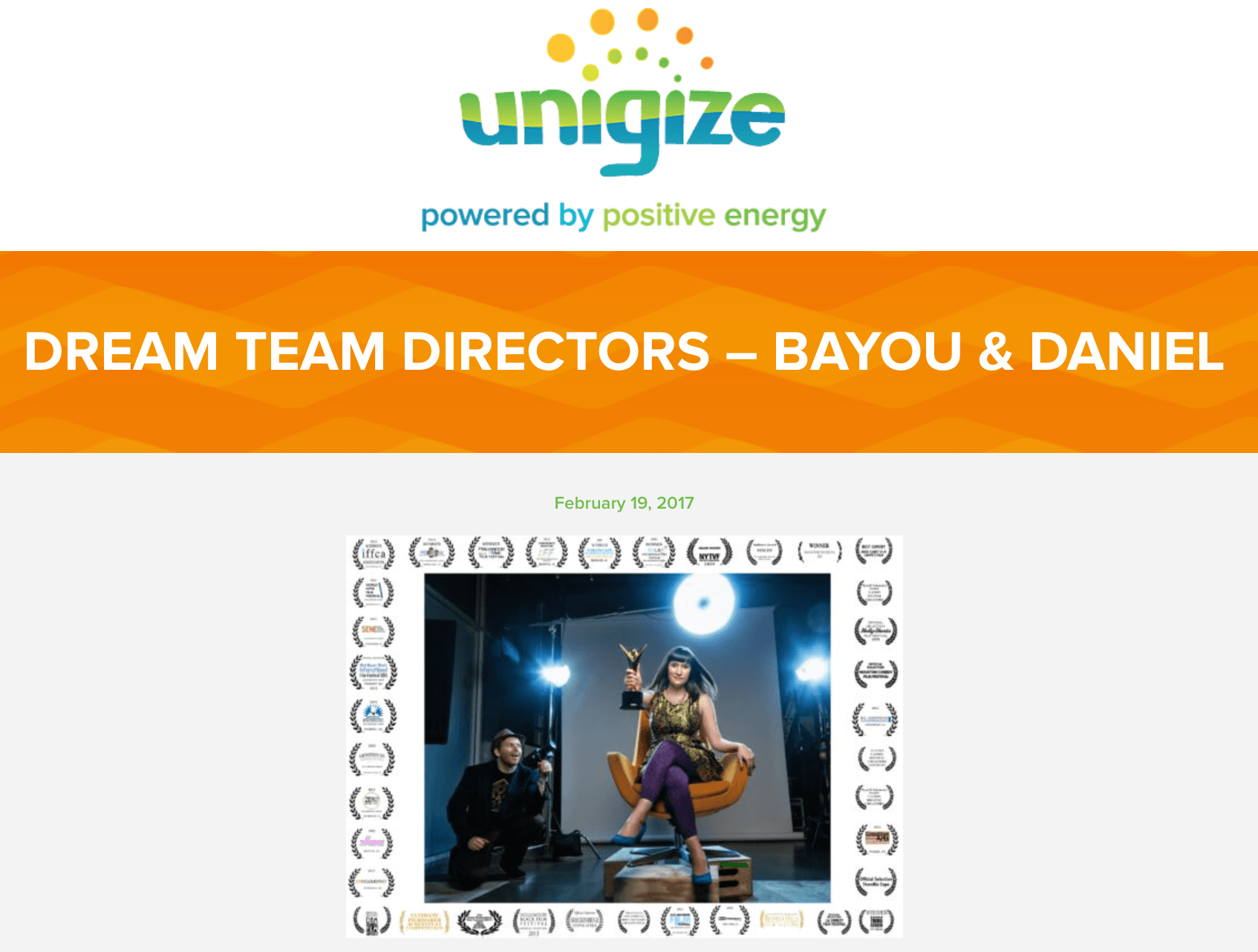 Dream team directors bayou and daniel are featured on this website