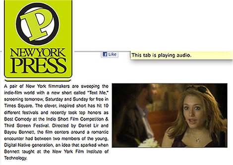 A new york press article with a picture of a woman
