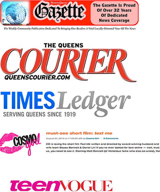 A collage of newspapers including the queens courier times ledger and teen vogue