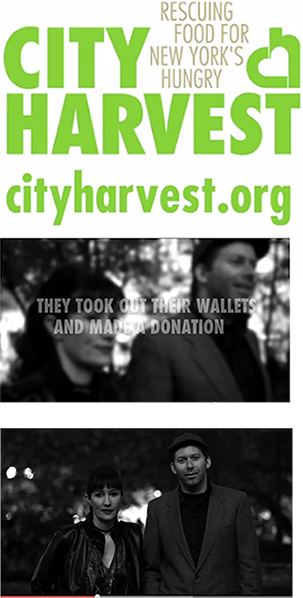 A poster for city harvest rescues food for new york 's hungry
