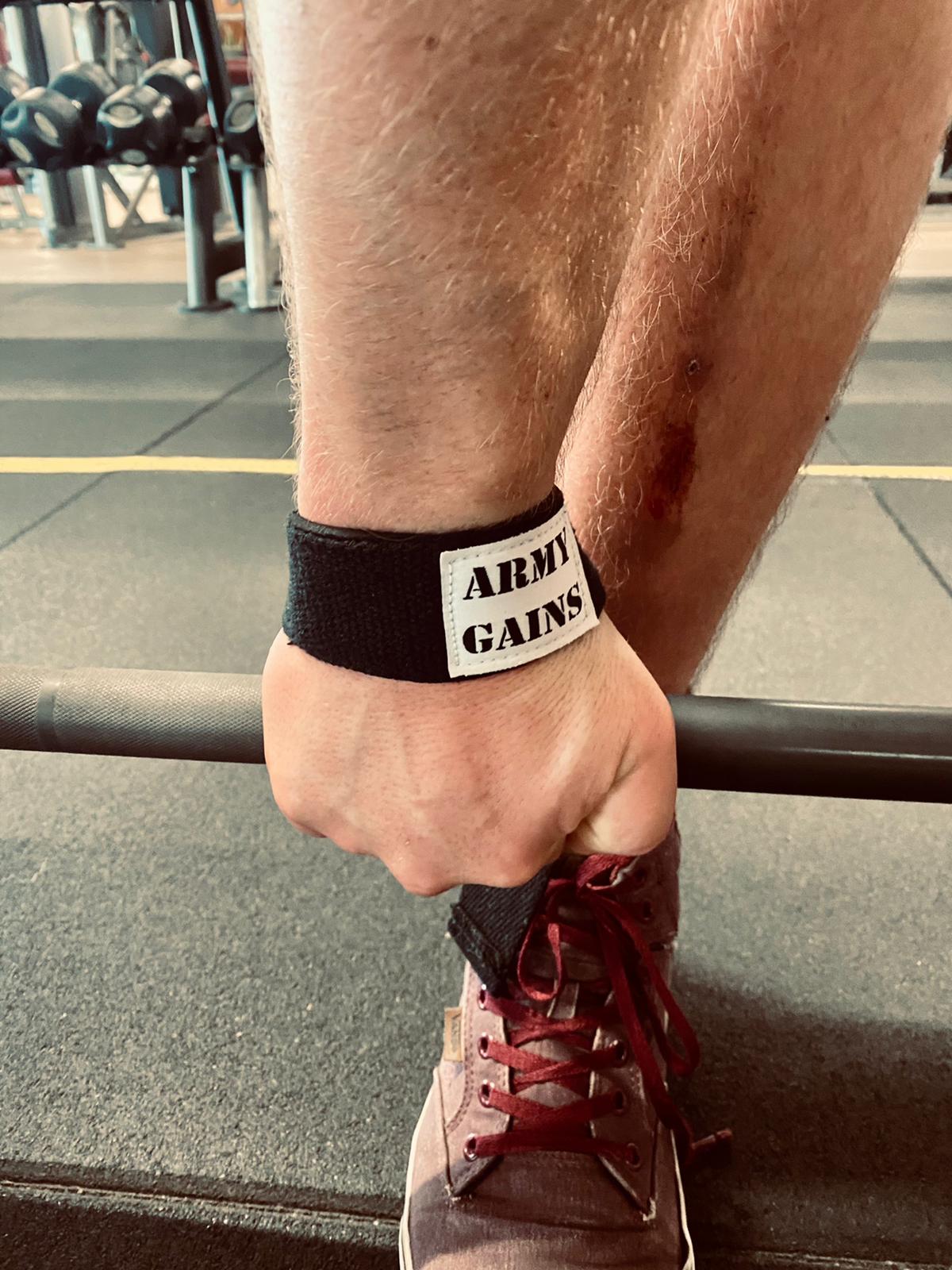 lifting straps ARMY GAINS duuzaam met padding/kussen.