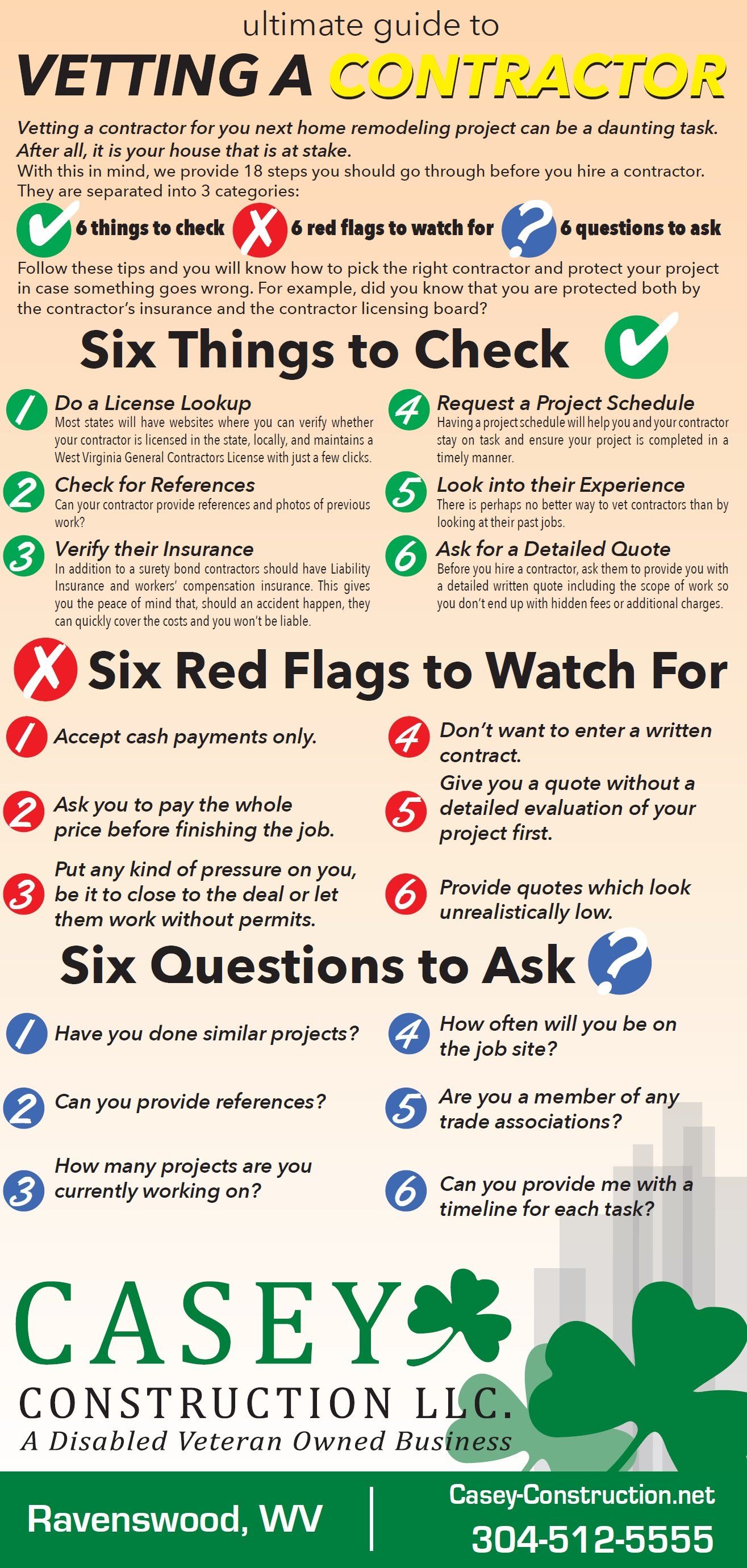 Contractor Guide — Ravenswood, WV — Casey Construction Contractor Guide — Ravenswood, WV — Casey Construction