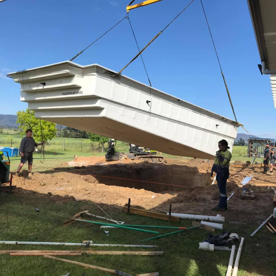 Close Up Pool Installation — Jaycee’s Constructions In Mudgee NSW