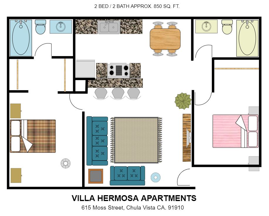 villa hermosa floor plan