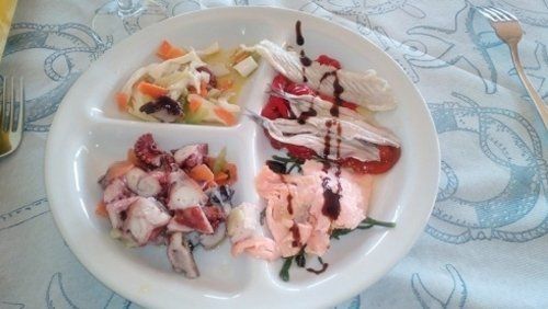tris di insalata di mare