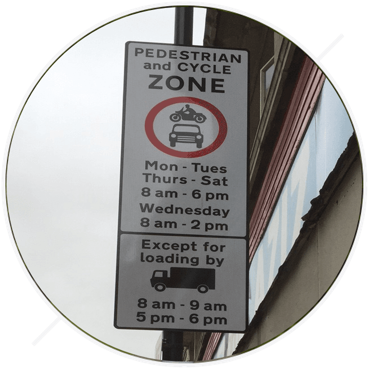 Concise traffic signs