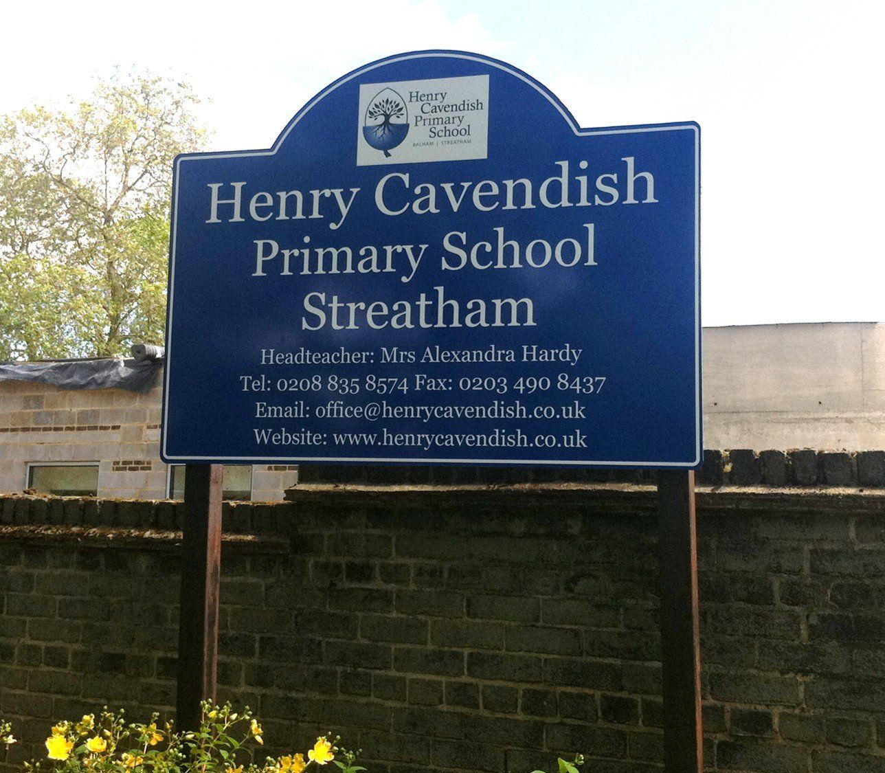 Main school signs